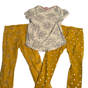 Bundle 1 Top 2 leggings girls medium 7/8